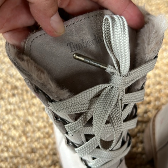 Timberland Women’s Like New Sz 7 Sienna High Waterproof Mid Boot Gray Suede - Picture 10 of 12